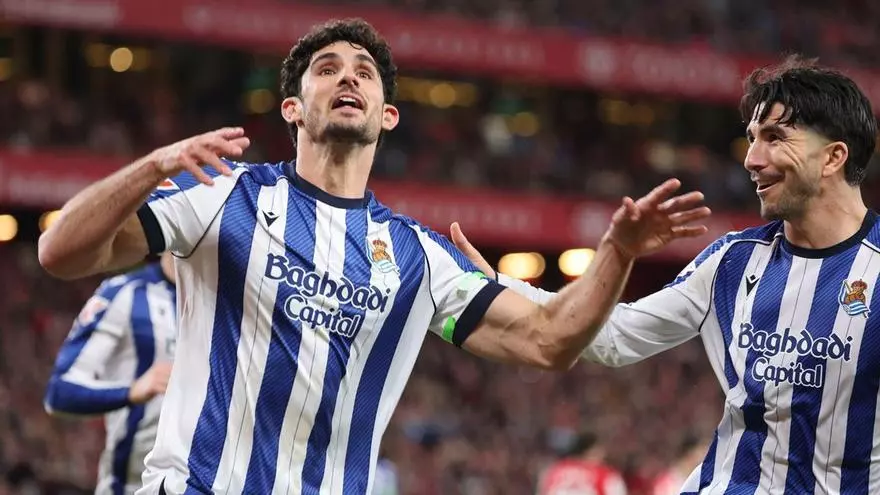 ¡El cohete de Guedes abrió el marcador en el derbi vasco!