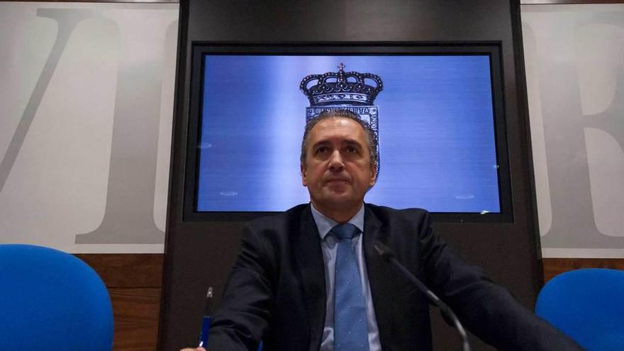 Luis Zaragoza, en la sala de prensa del Ayuntamiento.