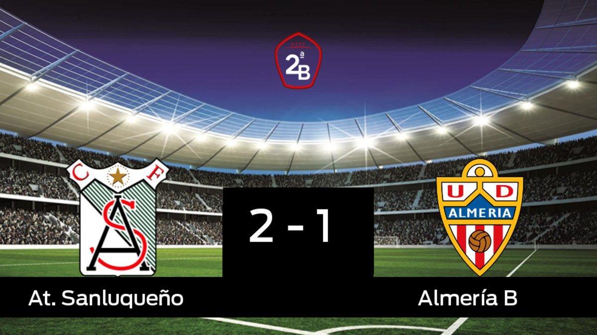 Tres puntos para el equipo local: At. Sanluqueño 2-1 Almería B