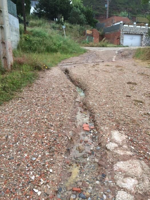 L'endemà del temporal: fotos de les destrosses en carrers i camins de Castellbell