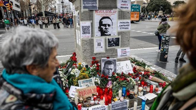 Homenaje a Navalni en Barcelona este domingo.