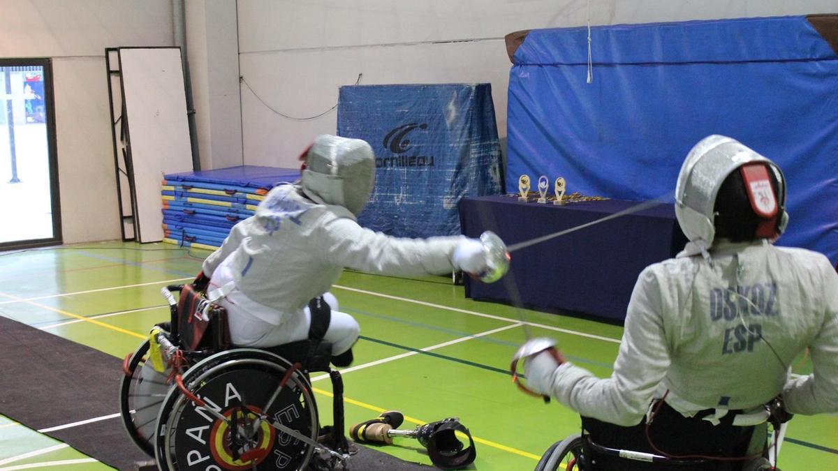 Judith Rodríguez, durante uno de los combates.