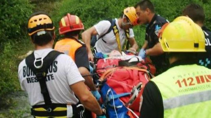 Herida al caer por un barranco en Bullas mientras montaba a caballo