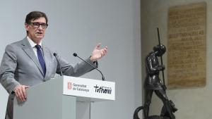 El president de la Generalitat, durante el acto de homenaje a los deportados a los campos nazis