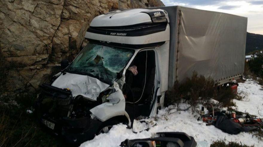 Estado en el que ha quedado la carabana siniestrada