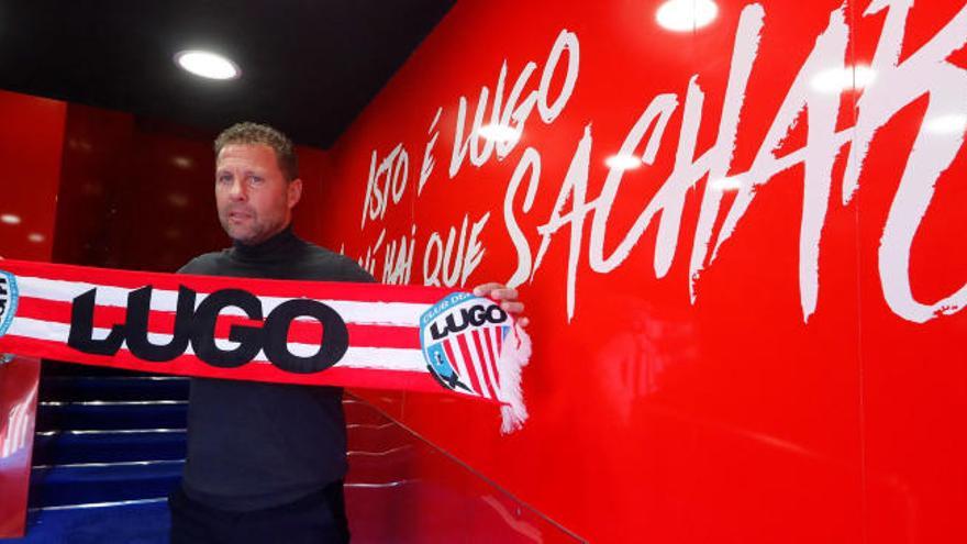 Curro Torres en su presentación con el CD Lugo