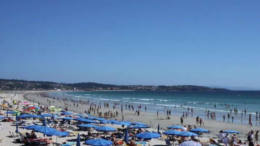 La playa de A Lanzada, que va camino de tres décadas con Bandera Azul.  // Muñiz