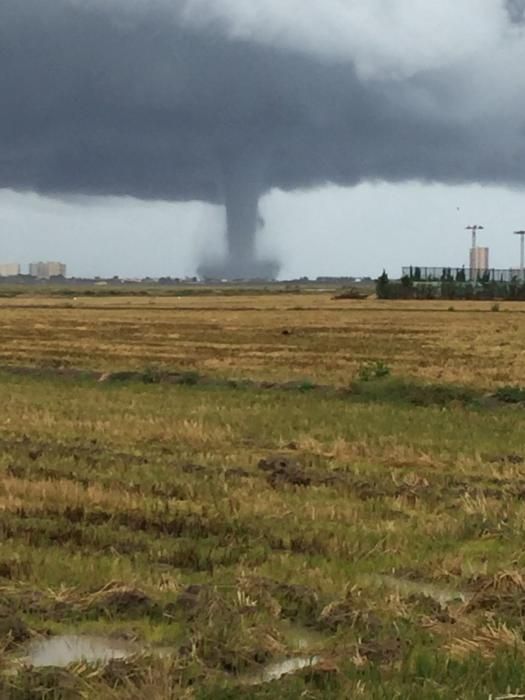 El espectacular tornado marino en Sueca