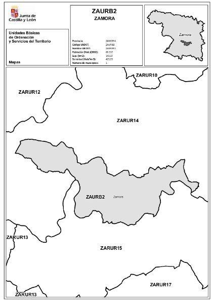 Mapa de las ubost en Zamora