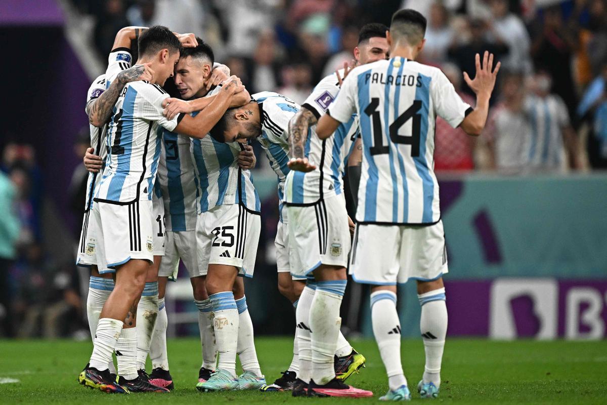 Así celebraron Messi y Argentina el pase a la final Así celebraron Messi y Argentina el pase a la final