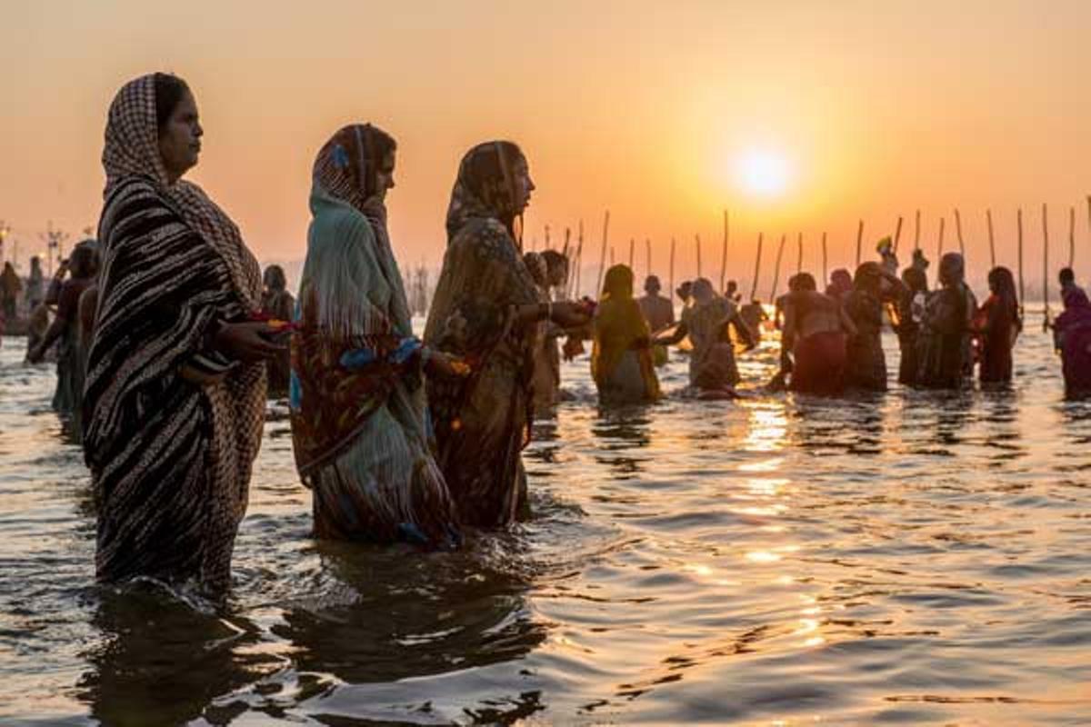 Amanecer en la ciudad de Allahabad
