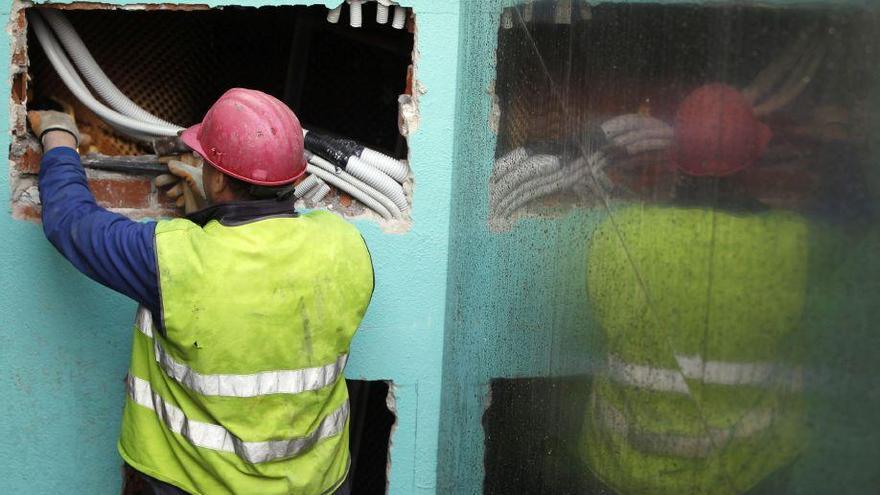 Un trabajador en una obra.