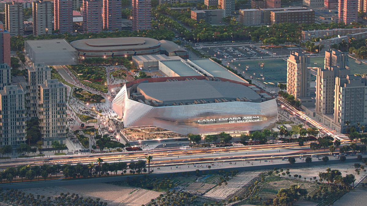Simulación del proyecto Casal España Arena de València.