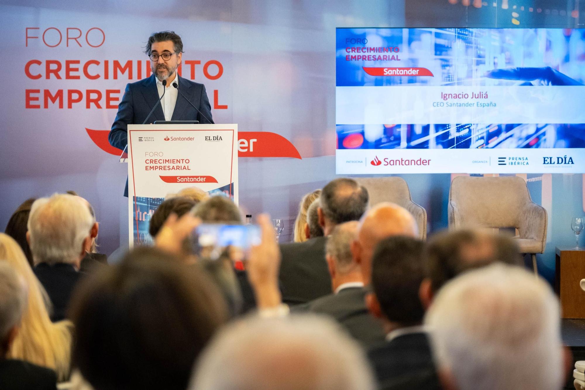 Foro 'Crecimiento empresarial' de EL DÍA y Banco Santander