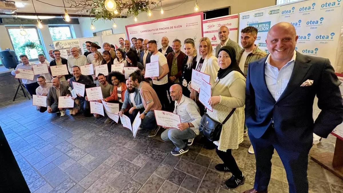 Alalunga repite "Escalerona de oro" en el Campeonato de Pinchos de Gijón: así es su creación y todos los premiados del certamen