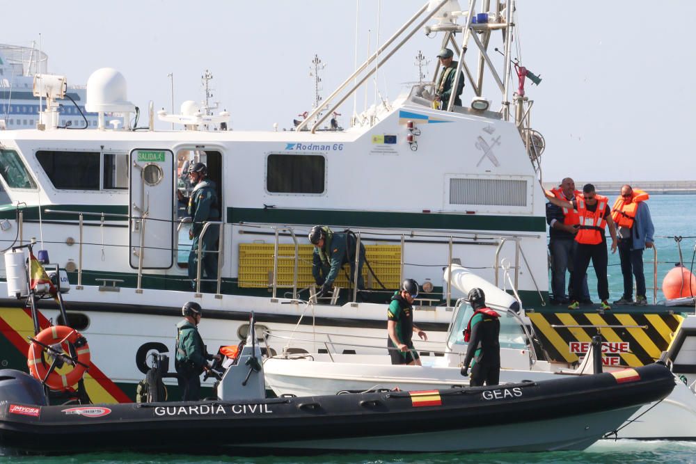 Simulacro en el puerto de Málaga