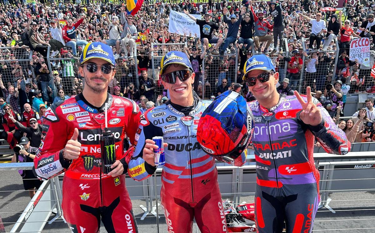 'Pecco' Bagnaia, Marc Márquez ve Jorge Martín, yılın ve Avustralya'nın üç kahramanı.