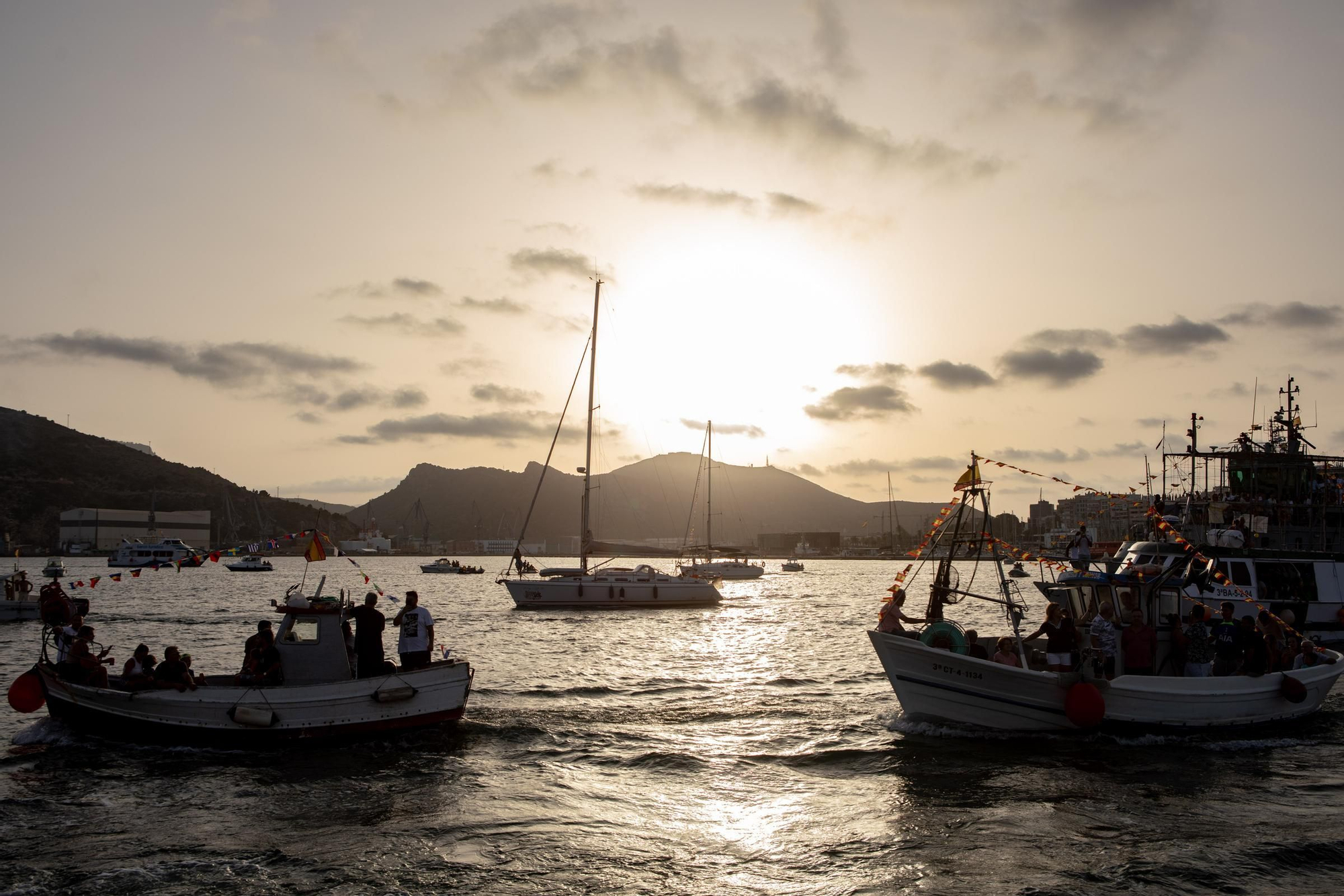 Procesión marítima de la Virgen del Carmen en Cartagena