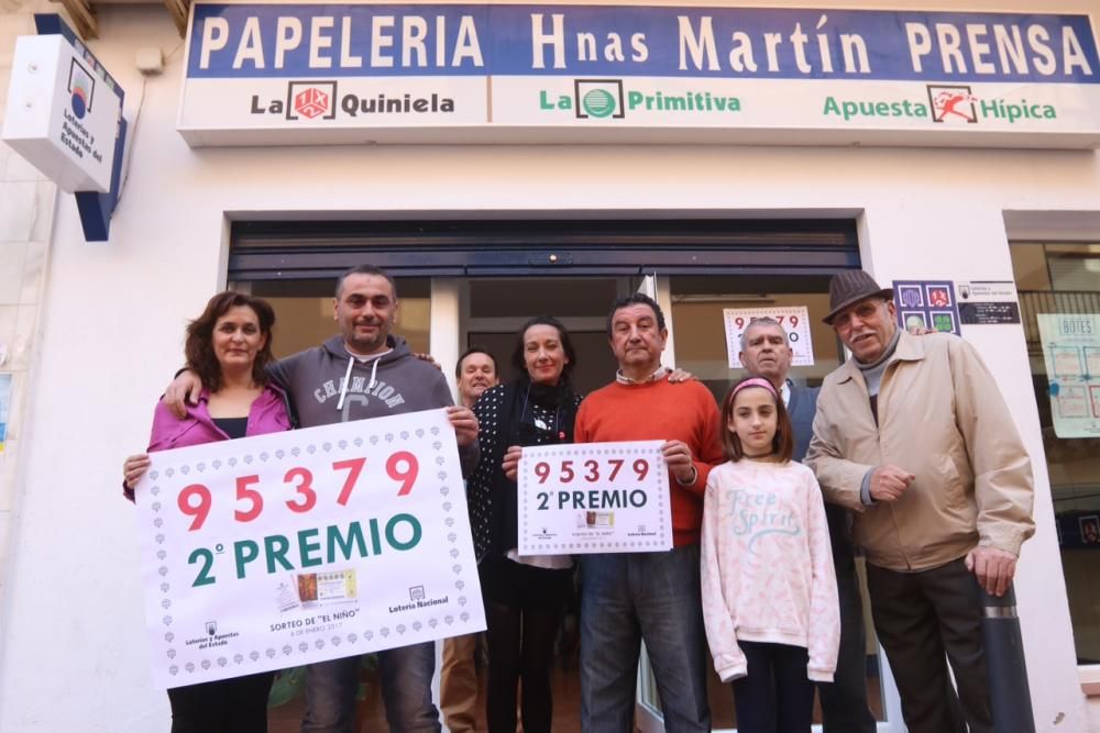 En Rincón de la Victoria, la administración de la calle Córdoba, número 13, vendió el segundo premio de El Niño.