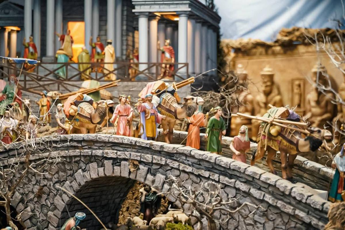Detalle del nacimiento compuesto por más de 3.000 piezas artesanales.