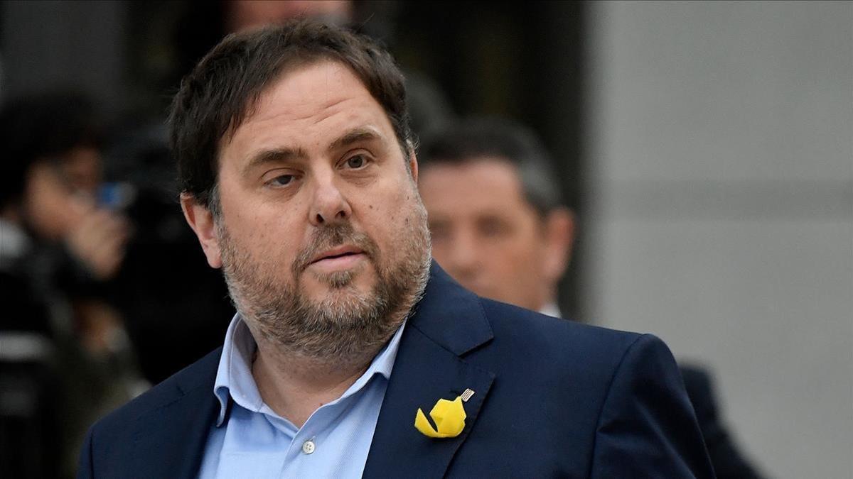 Oriol Junqueras, el pasado día 2 de noviembre, a su llegada a Madrid para declarar.