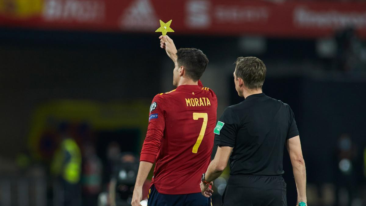 Álvaro Morata tuvo un gesto precioso tras anotar el gol del triunfo casi al final del encuentro.
