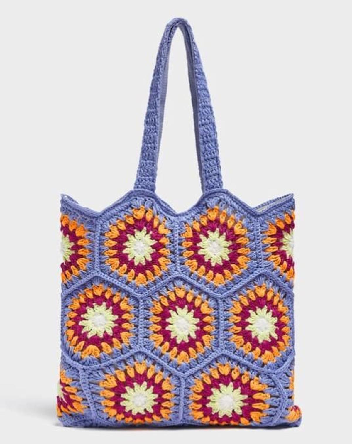 Bolso tote bag de crochet de Pull&amp;Bear