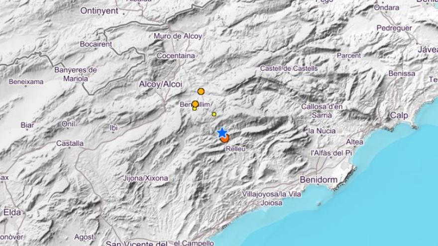 El terremoto de esta madrugada cerca de Alcoi ha sido de 3,6 grados en la escala de Richter.