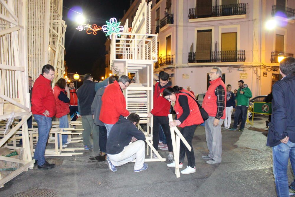 El espectáculo de plantar  "al tombe"