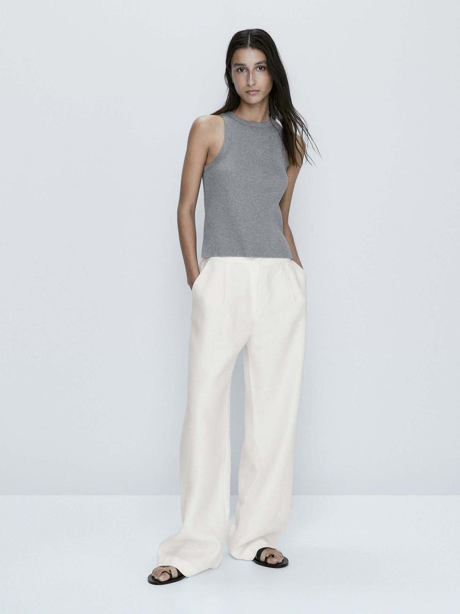 Pantalón de lino de Massimo Dutti