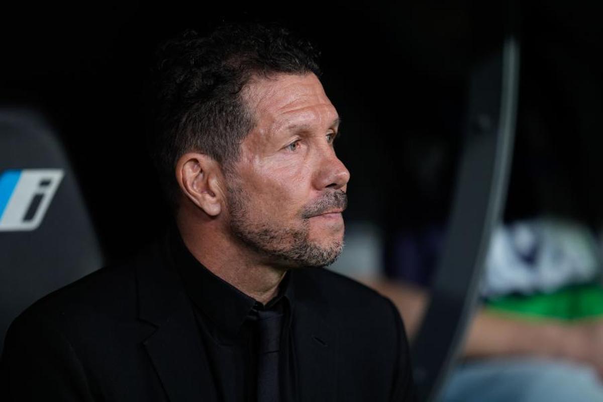 Diego Pablo Simeone, durante el derbi ante el Real Madrid