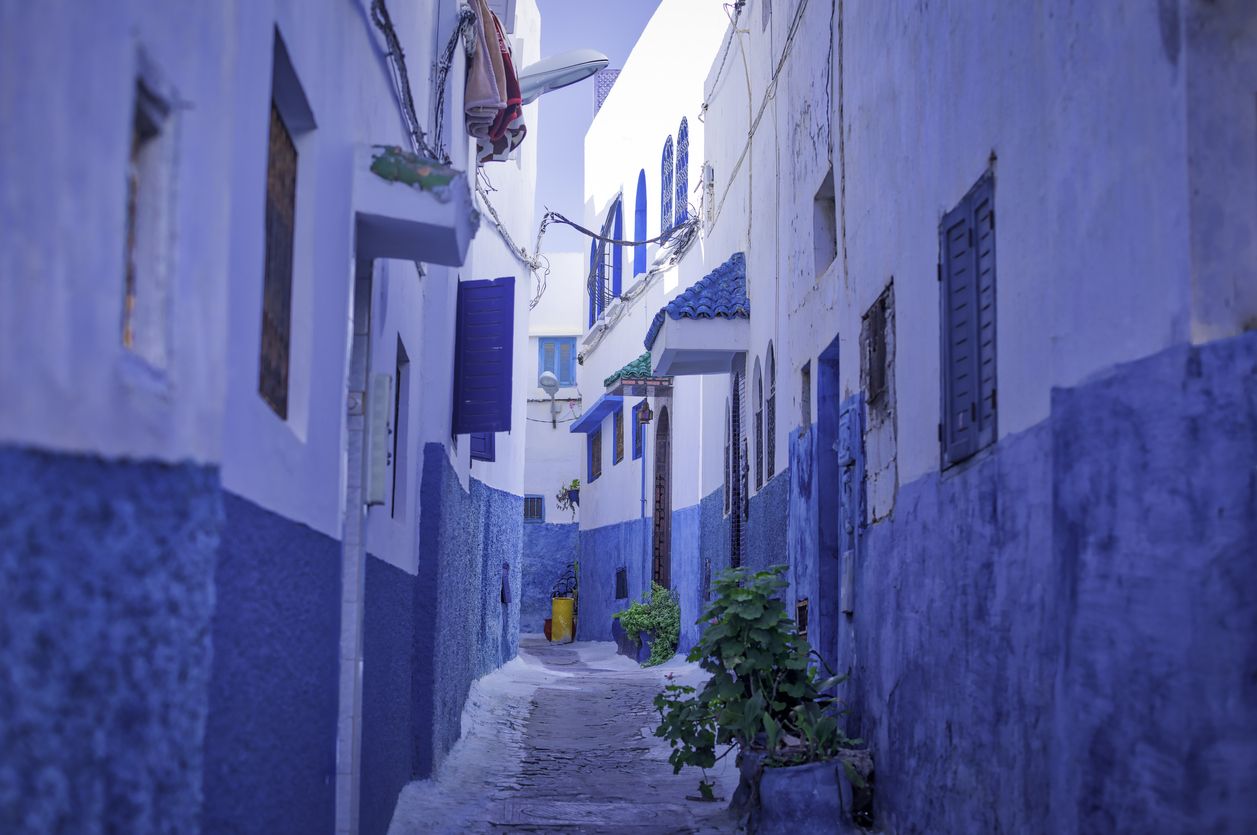 Una de las hermosas calles de la Kasbah de los Oudayas