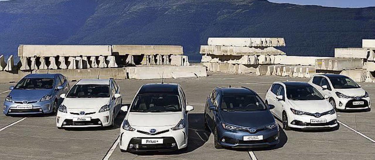 Gama de vehículos híbridos de Toyota.