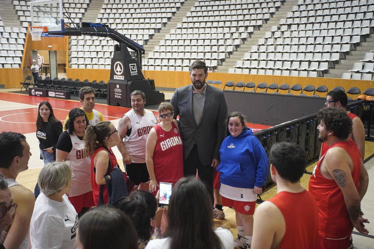 Les imatges de l'entrenament de l'equip del Bàsquet Girona que prepara la Copa Campeones