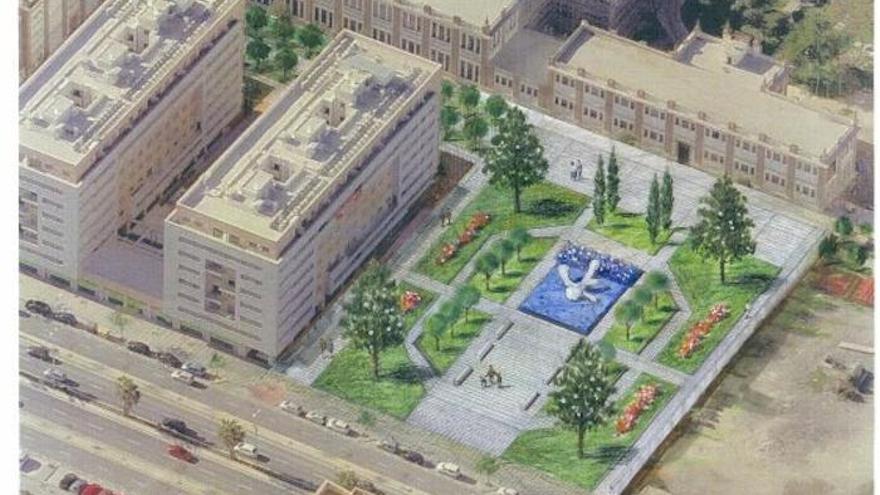 Diseño gráfico de la plaza que se proyecta en Tabacalera.