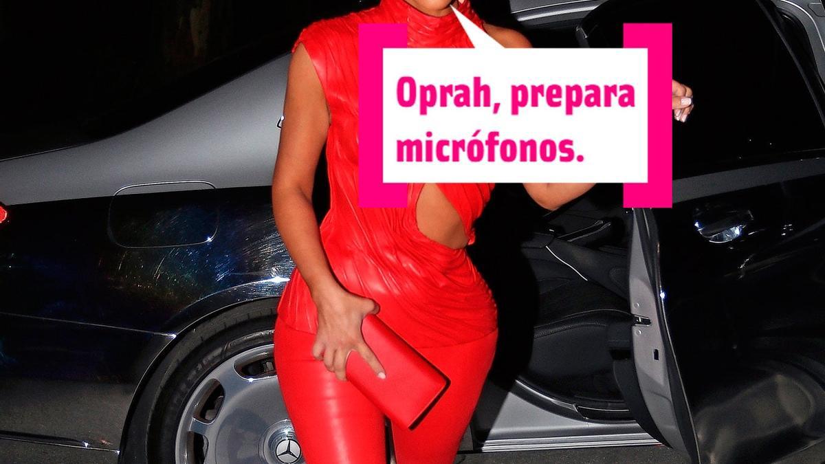 Kim Kardashian con un 'total red look' en Malibú