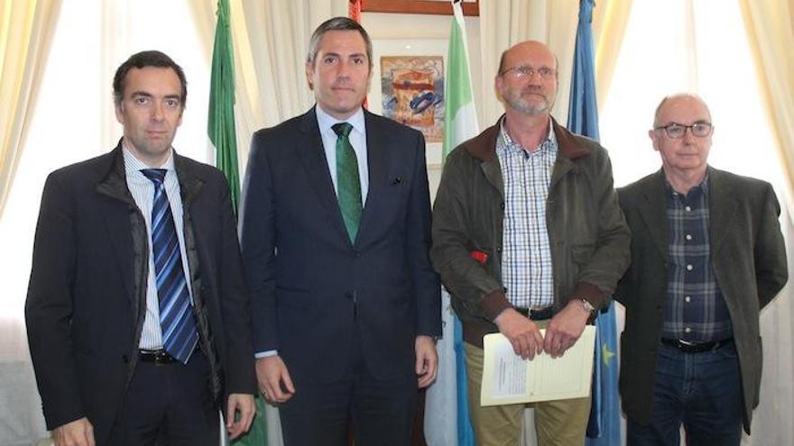 Andrés Ruiz, Juan Carlos Maldonado, Mario Blanke y Phillip Smalley, ayer en Mijas.