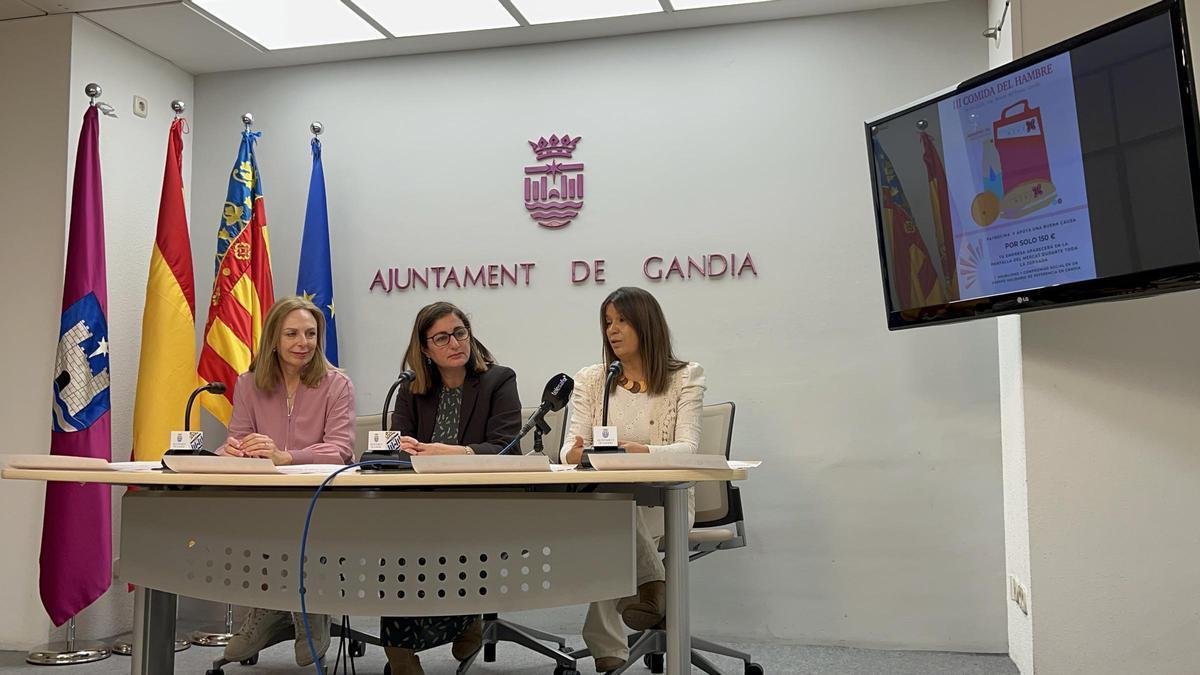 rueda de prensa de la 3ª edición "Comida sobre el hambre" de Buñoleras sin fronteras (Gandía)