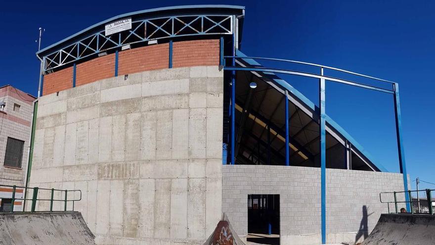 El pabellón de la Rosaleda en obras en una imagen de archivo.