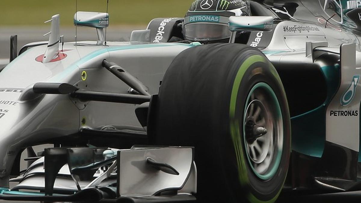 Nico Rosberg, durantela clasificación del Gran Premio de Inglaterra de F-1, este sábado