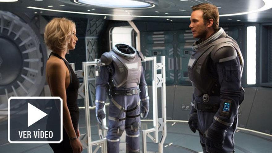 Chris Pratt y Jennifer Lawrence, protagonistas de &#039;Passengers&#039;.