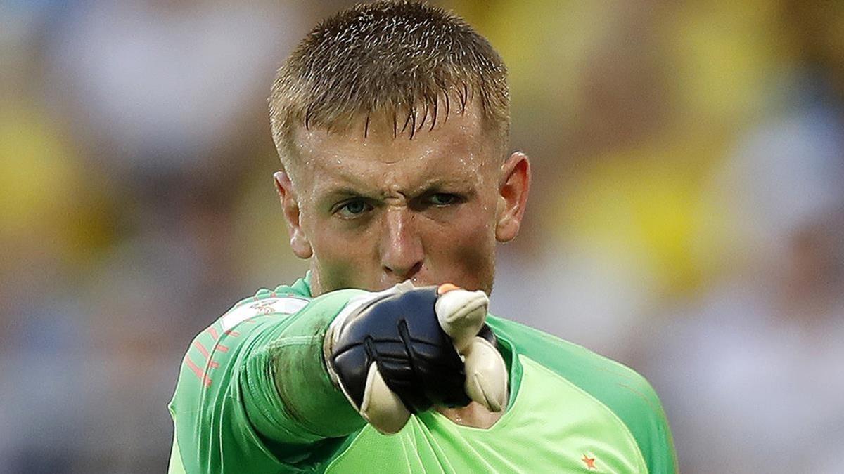 rpaniagua44201295 england goalkeeper jordan pickford gestures during the quart180710000847