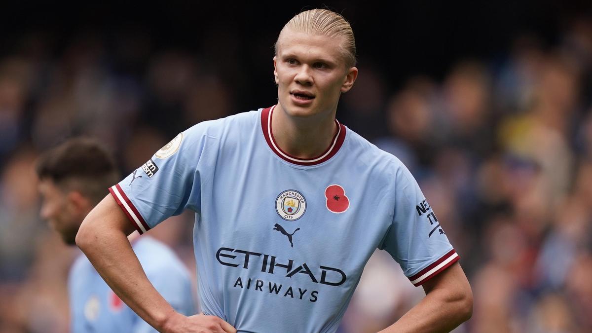 Erling Haaland - Camiseta prémium del Manchester City, Azul