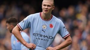 El delantero del Manchester City Erling Haaland.