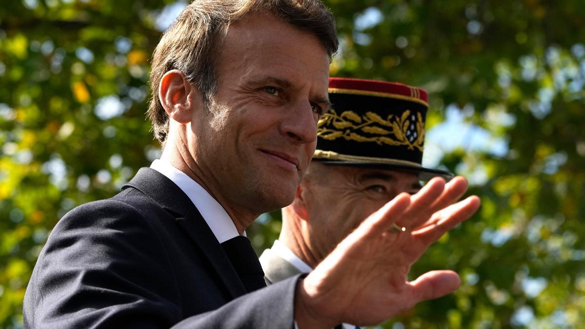 El presidente francés, Emmanuel Macron, durante un acto en los Campos Elíseos el Día de la Bastilla, el pasado 14 de julio.