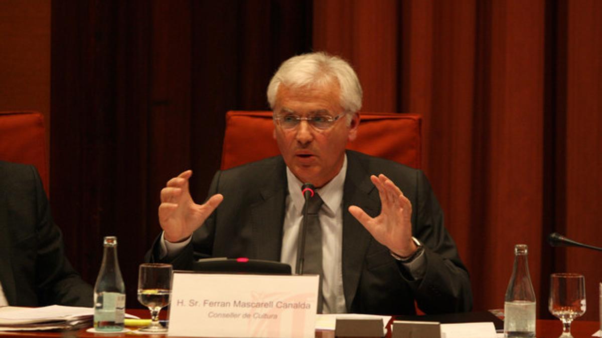 Mascarell, durante la comparecencia en el Parlament.