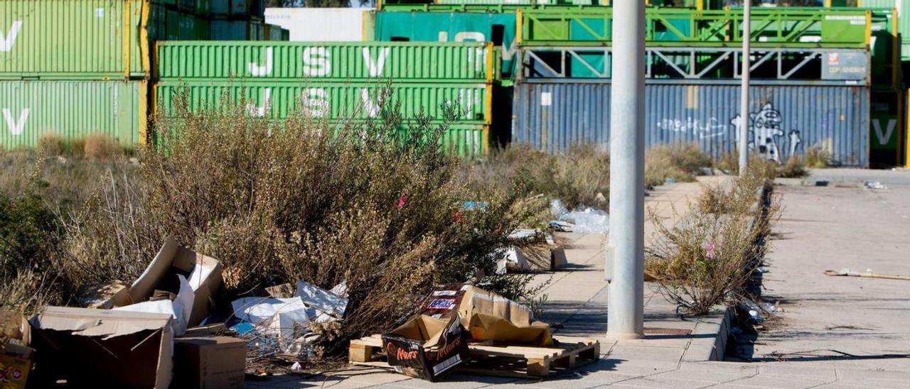 Los restos de basura se esparcían ayer por toda la zona de descanso del ferry. | JOSE NAVARRO