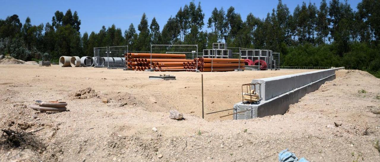 Estado de las obras del nuevo Parque de Maquinaria en Curro hace un mes.