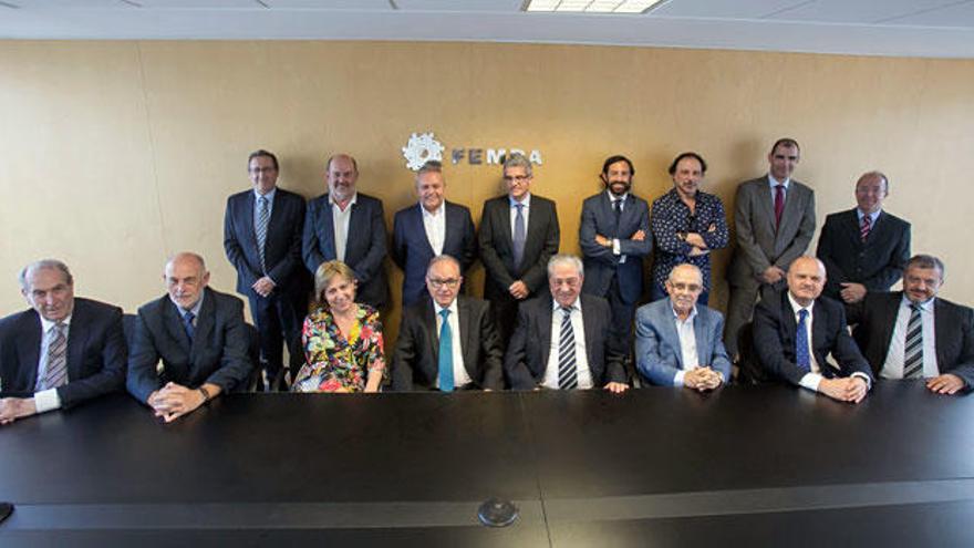 Integrantes de la actual Junta Directiva de FEMPA, la Federación de Empresarios del Metal de la Provincia de Alicante.