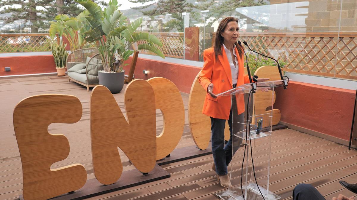 María del Carmen Rosario, en la presentación de Enorte en el hotel Agáldar.